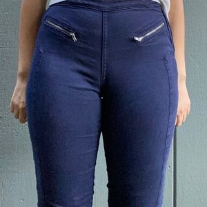 Zara Trafaluc High Waisted Moto Biker Skinny Jeans